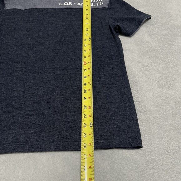 Guess Jeans Shirt Mens Medium Blue Denim V-Neck Cotton Pocket Los Angeles 1981 - Picture 7 of 8